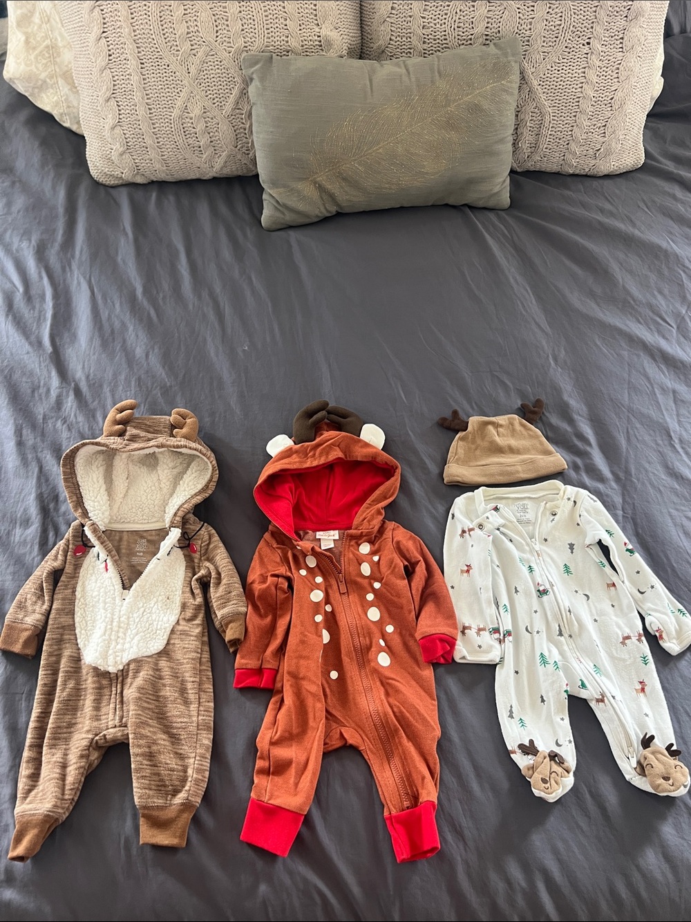 Carter's Baby Reindeer & Woodland Bundle Footies - Newborn NB